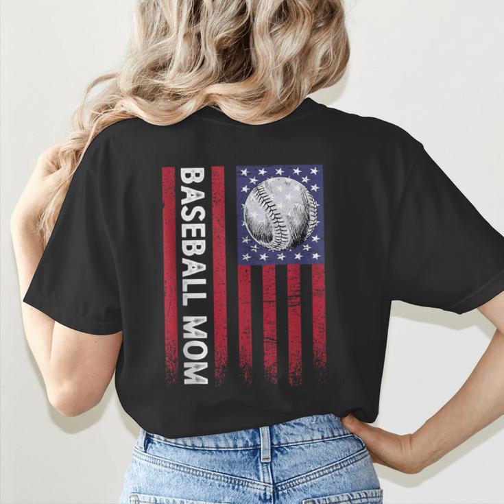 Vintage Baseball Mom Proud Family Summer Baseball Player Women's T-Shirt Back Print
