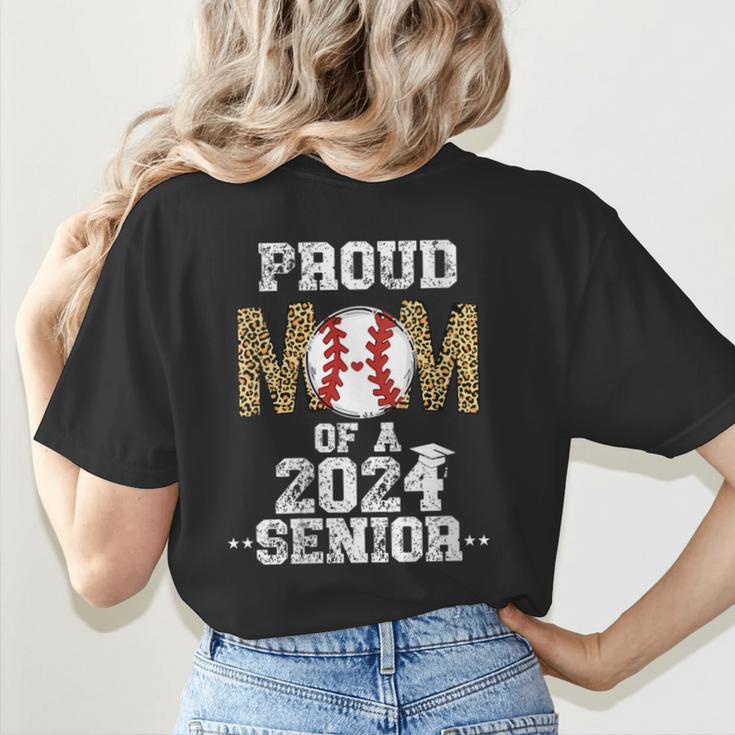 Womens Proud Mom Of a 2024 Senior Class Of 2024 Baseball Mom Women's T-Shirt Back Print Womens Proud Mom Of a 2024 Senior Class Of 2024 Baseball Mom Women's T-Shirt Back Print