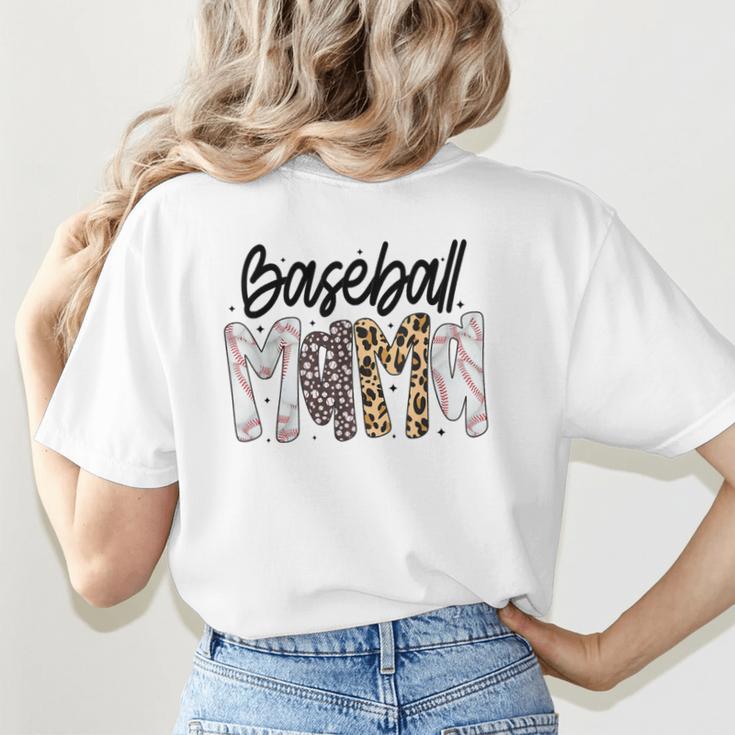 Baseball Mama Coquette Mother's Day Baseball Mom Vintage Women's T-Shirt Back Print