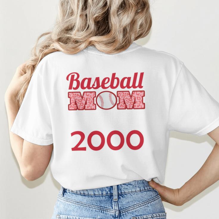 Baseball Mom Since 2000 Women's T-Shirt Back Print Baseball Mom Since 2000 Women's T-Shirt Back Print