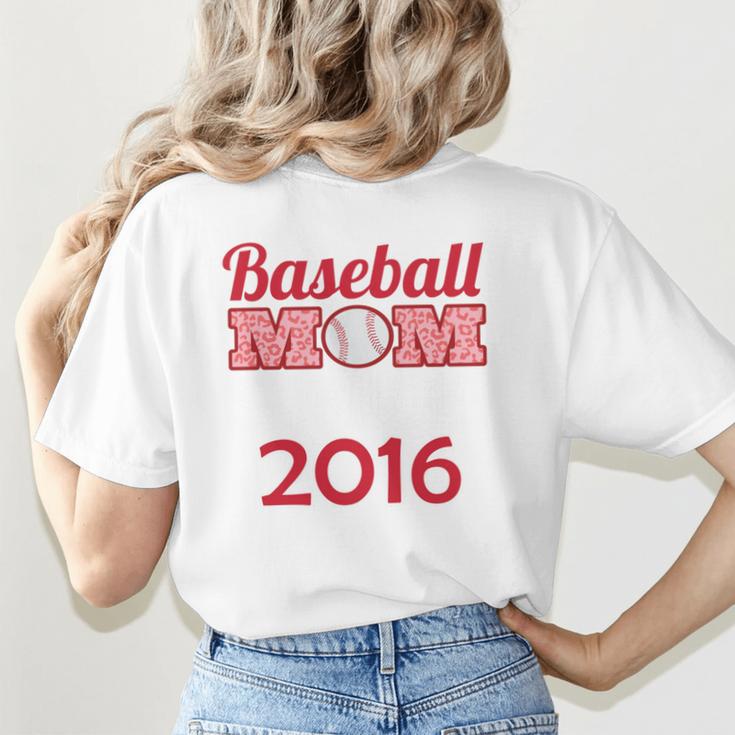 Baseball Mom Since 2016 Women's T-Shirt Back Print Baseball Mom Since 2016 Women's T-Shirt Back Print