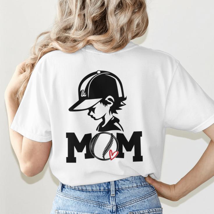Baseball Mom American Baseball Cate Baseball Kid Women's T-Shirt Back Print Baseball Mom American Baseball Cate Baseball Kid Women's T-Shirt Back Print