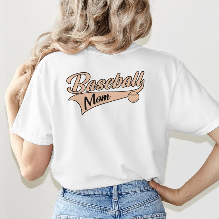 Baseball Mom Best Mama Cute Throwback Classic Women's T-Shirt Back Print Baseball Mom Best Mama Cute Throwback Classic Women's T-Shirt Back Print