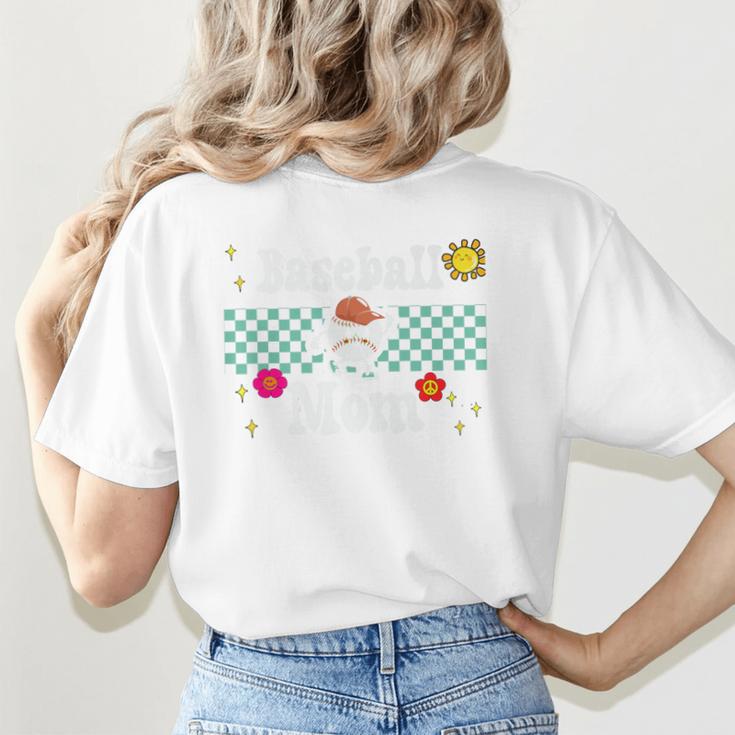 Baseball Mom Cute Retro Look Mothers Will Love Premium Women's T-Shirt Back Print Baseball Mom Cute Retro Look Mothers Will Love Premium Women's T-Shirt Back Print