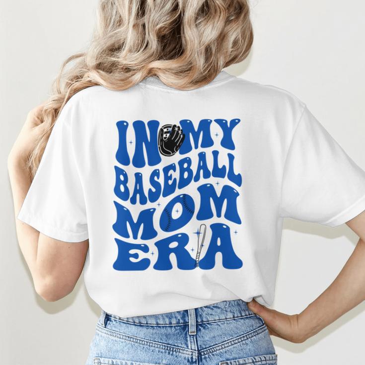 In My Baseball Mom Ear Blue Women's T-Shirt Back Print In My Baseball Mom Ear Blue Women's T-Shirt Back Print