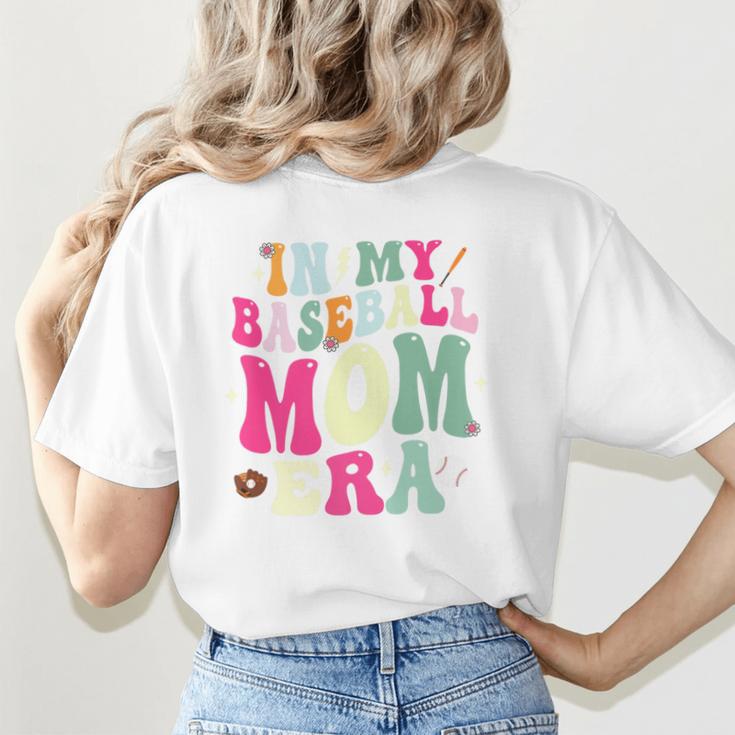 In My Baseball Mom Era Baseball Mama Premium Women's T-Shirt Back Print