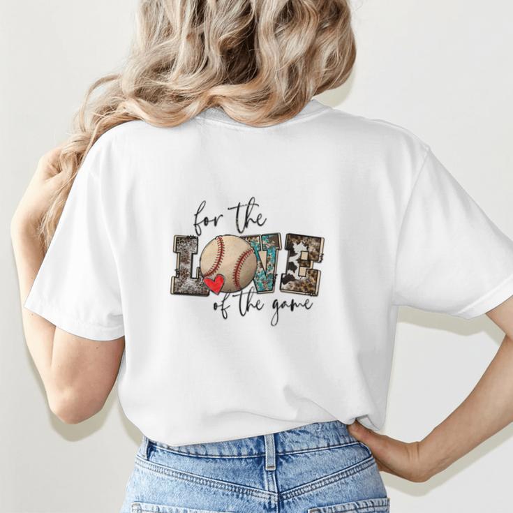Baseball Mom Leopard For The Love Of The Game Bleached Women Women's T-Shirt Back Print