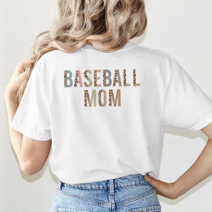 Baseball Mom Leopard Print Baseball Mother's Day Women's T-Shirt Back Print Baseball Mom Leopard Print Baseball Mother's Day Women's T-Shirt Back Print