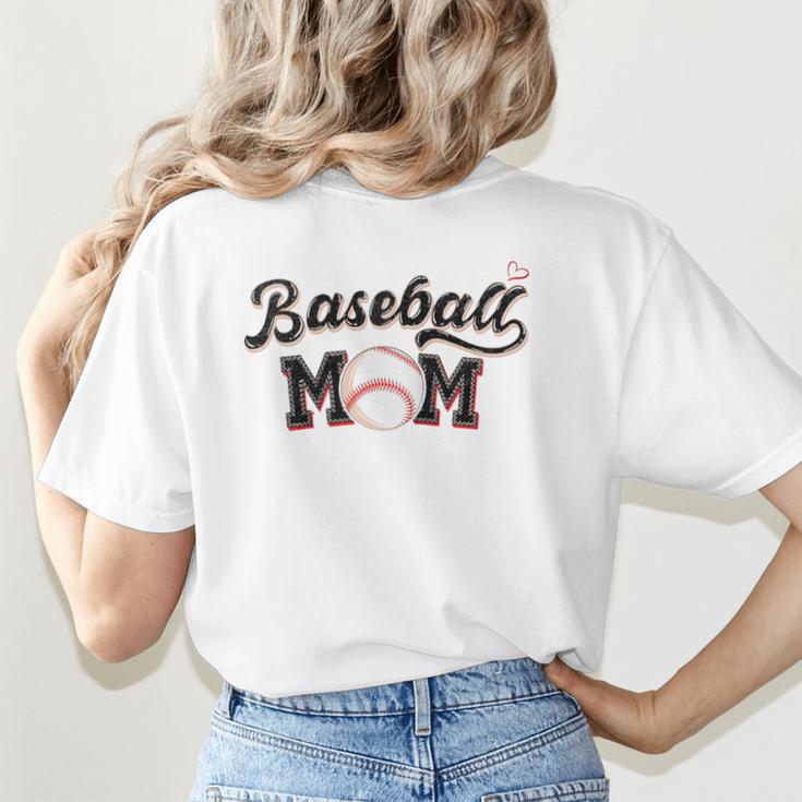 Baseball Mom Baseball Raglan Baseball Tee Women's T-Shirt Back Print Baseball Mom Baseball Raglan Baseball Tee Women's T-Shirt Back Print