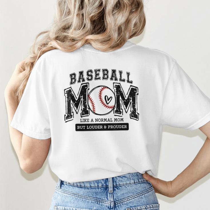 Baseball Mom Shirt Baseball Mama Loud And Proud Women's T-Shirt Back Print Baseball Mom Shirt Baseball Mama Loud And Proud Women's T-Shirt Back Print
