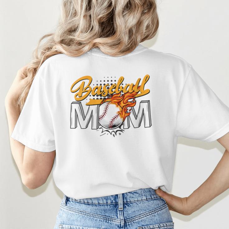 Baseball Mom Sports Graphic Novelty Women's T-Shirt Back Print Baseball Mom Sports Graphic Novelty Women's T-Shirt Back Print