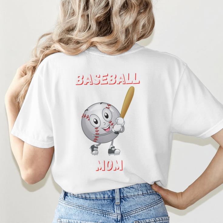 Baseball Mom Sports Quote Women's T-Shirt Back Print Baseball Mom Sports Quote Women's T-Shirt Back Print