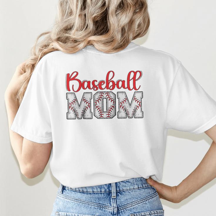 Baseball Mom Sporty Humor Raglan Baseball Tee Women's T-Shirt Back Print Baseball Mom Sporty Humor Raglan Baseball Tee Women's T-Shirt Back Print