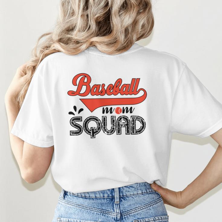 Baseball Mom Squad For Baseball Mom Women's T-Shirt Back Print Baseball Mom Squad For Baseball Mom Women's T-Shirt Back Print