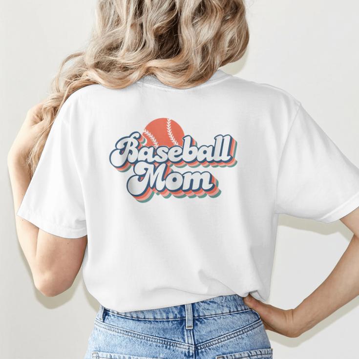 Baseball Mom And Sweet For Moms Vintage Font Women's T-Shirt Back Print Baseball Mom And Sweet For Moms Vintage Font Women's T-Shirt Back Print