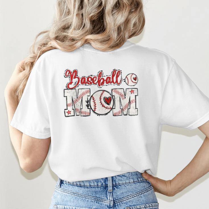 Baseball Mom Tee Mother's Day Mama Mother Holiday Women's T-Shirt Back Print Baseball Mom Tee Mother's Day Mama Mother Holiday Women's T-Shirt Back Print