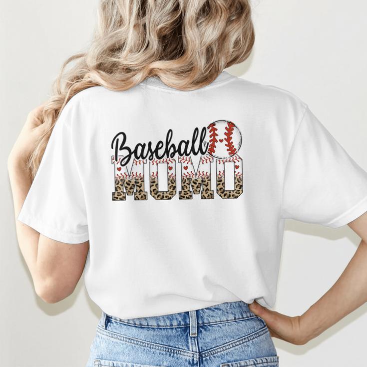 Baseball Momo Women BallPark Momo Baseball Mom Mother's Day Women's T-Shirt Back Print