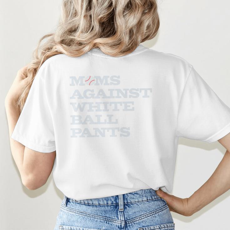 Baseball Moms Against Ball Pants Premium Women's T-Shirt Back Print Baseball Moms Against Ball Pants Premium Women's T-Shirt Back Print
