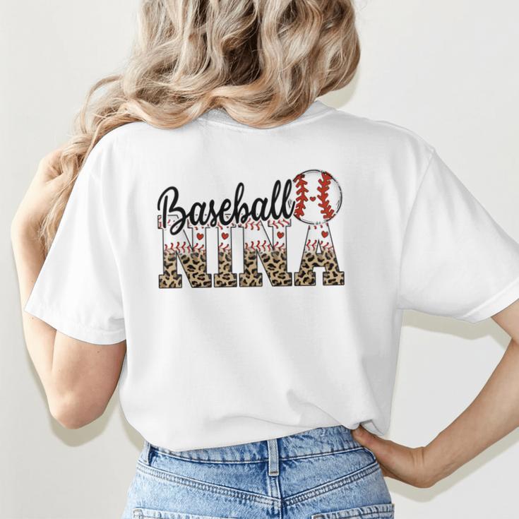 Baseball Nina Women BallPark Nina Baseball Mom Mother's Day Women's T-Shirt Back Print Baseball Nina Women BallPark Nina Baseball Mom Mother's Day Women's T-Shirt Back Print