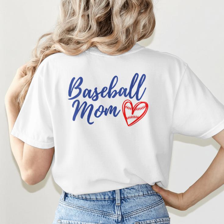 Cute Baseball Mom Heart Matching Mama Mother's Day Women's Women's T-Shirt Back Print Cute Baseball Mom Heart Matching Mama Mother's Day Women's Women's T-Shirt Back Print