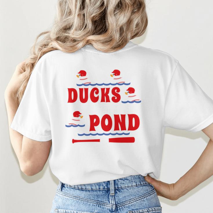 Cute Ducks On The Pond Cute Baseball Mom T-Shirt Women's T-Shirt Back Print Cute Ducks On The Pond Cute Baseball Mom T-Shirt Women's T-Shirt Back Print
