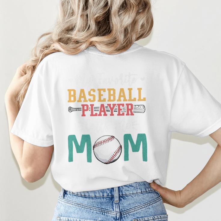 My Favorite Baseball Player Calls Me Mom Baseball Mom Premium Women's T-Shirt Back Print My Favorite Baseball Player Calls Me Mom Baseball Mom Premium Women's T-Shirt Back Print