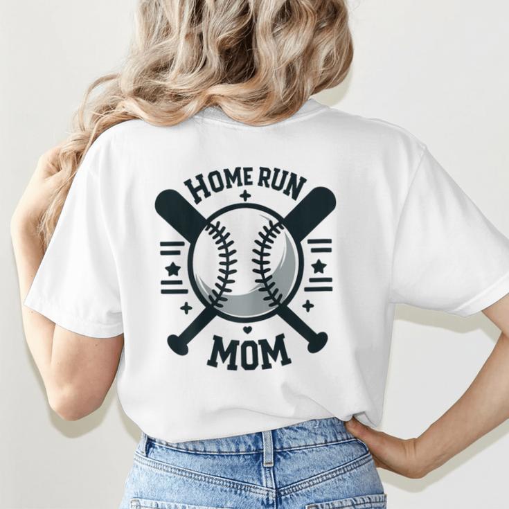 Home Run Mom Shirt Baseball Mom Mother's Day Women's T-Shirt Back Print