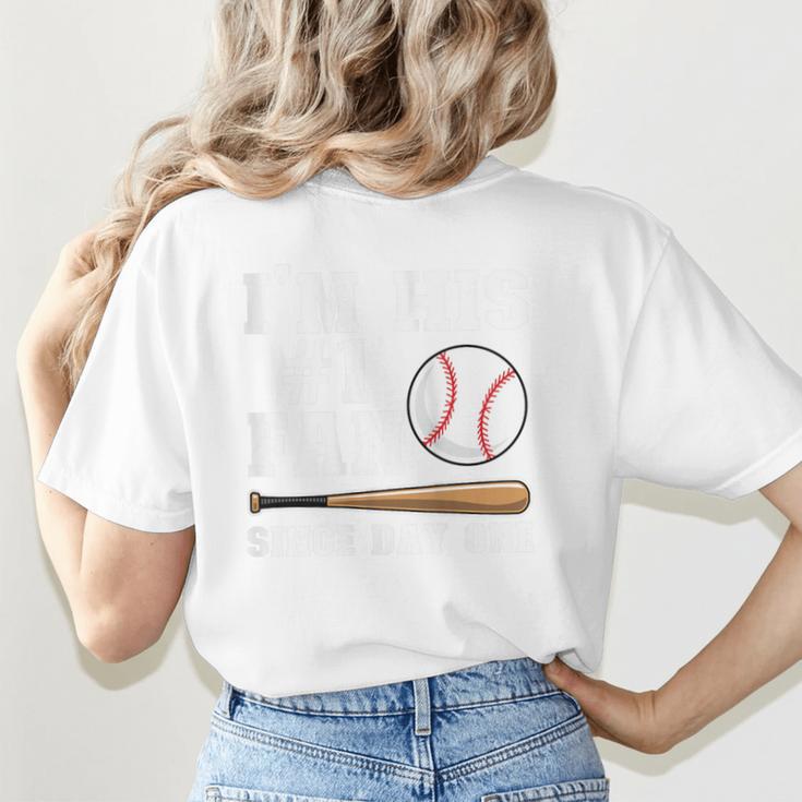 I'm His 1 Fan Since Day One Baseball Mom Women's T-Shirt Back Print I'm His 1 Fan Since Day One Baseball Mom Women's T-Shirt Back Print