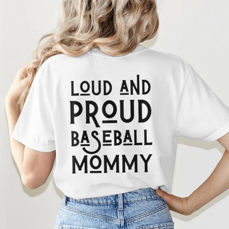 Loud & Proud Baseball Mommy Sports Lover Mom Women Women's T-Shirt Back Print Loud & Proud Baseball Mommy Sports Lover Mom Women Women's T-Shirt Back Print