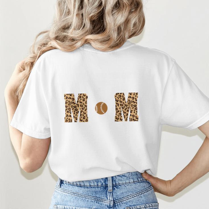 Loud And Proud Baseball Mom Leopard Mama Loves Women's T-Shirt Back Print Loud And Proud Baseball Mom Leopard Mama Loves Women's T-Shirt Back Print