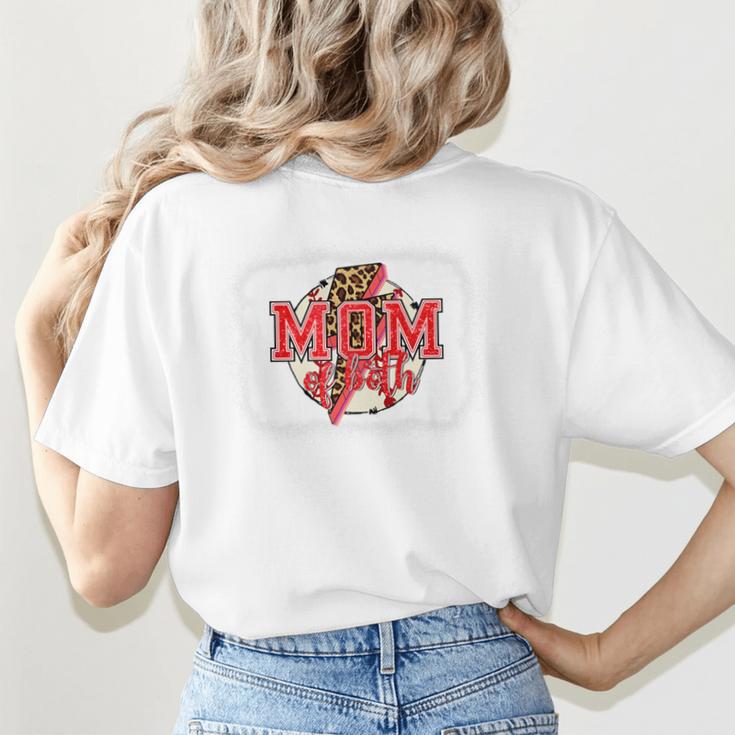 Mom Of Both Baseball Mom Mommy Premium Women's T-Shirt Back Print Mom Of Both Baseball Mom Mommy Premium Women's T-Shirt Back Print