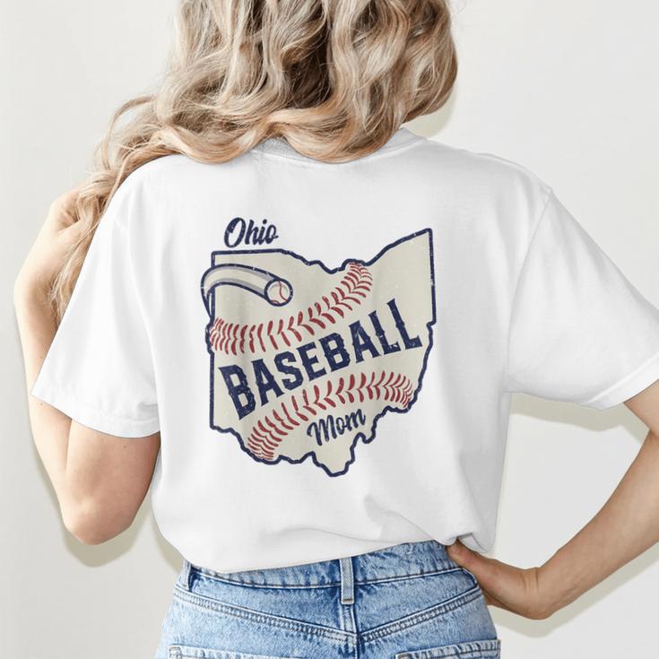 Ohio Baseball Mom Women's T-Shirt Back Print Ohio Baseball Mom Women's T-Shirt Back Print