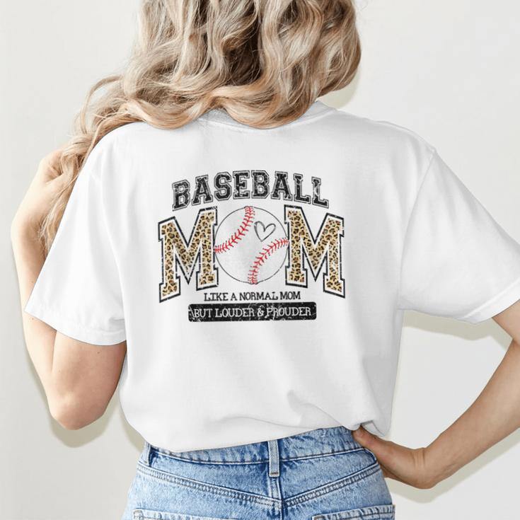 Proud Baseball Mom Shirt For Women Baseball Mom Team Women's T-Shirt Back Print Proud Baseball Mom Shirt For Women Baseball Mom Team Women's T-Shirt Back Print