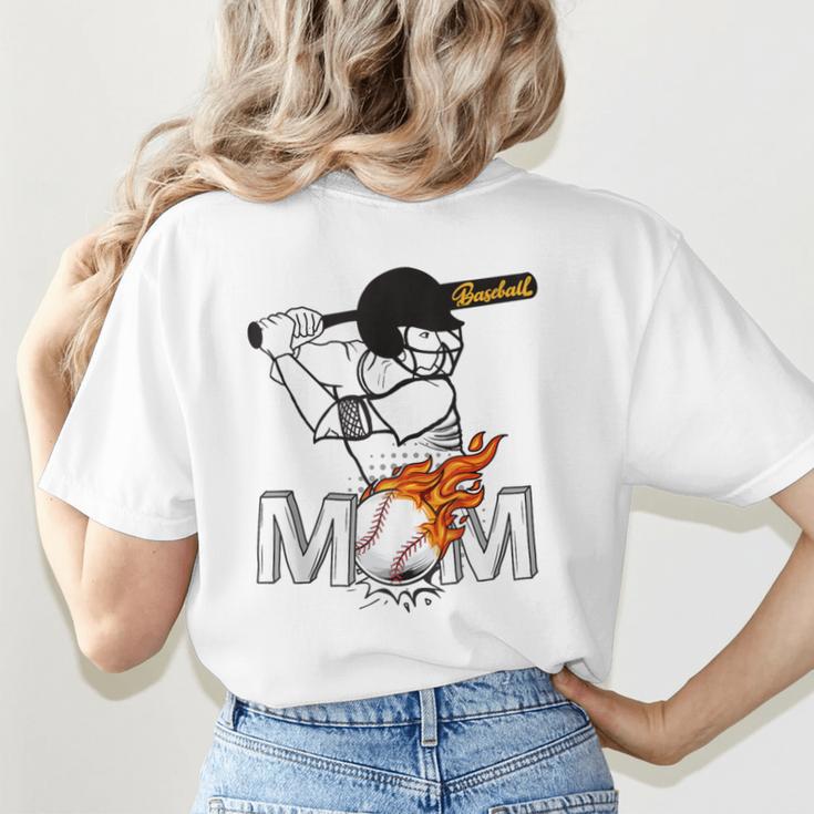 Proud Baseball MOM Sports & Softball Nostalgia Women's T-Shirt Back Print Proud Baseball MOM Sports & Softball Nostalgia Women's T-Shirt Back Print
