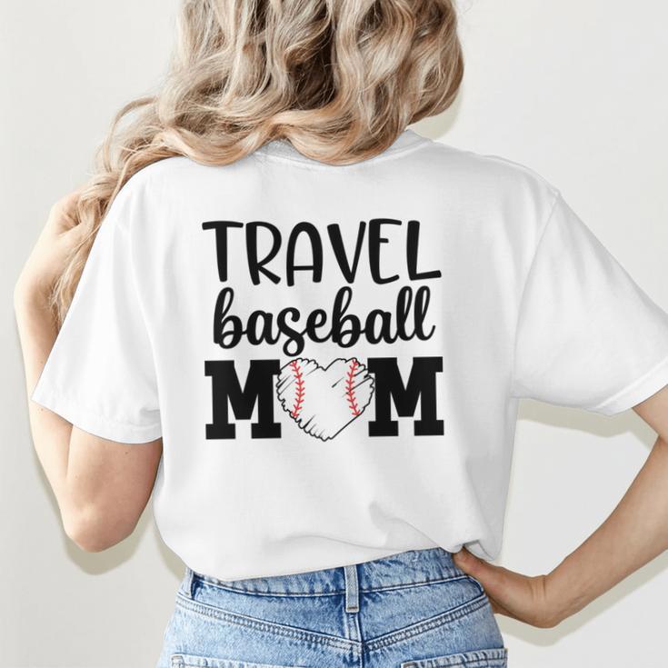 Proud Sports Mom Travel Baseball Mom For Game Day Women's T-Shirt Back Print Proud Sports Mom Travel Baseball Mom For Game Day Women's T-Shirt Back Print