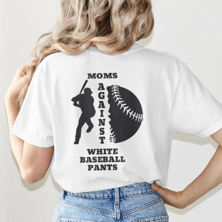 Retro Moms Against Baseball Pants Baseball Mom Women's T-Shirt Back Print Retro Moms Against Baseball Pants Baseball Mom Women's T-Shirt Back Print