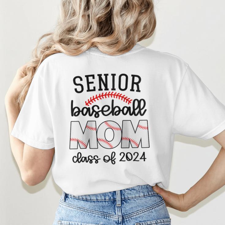 Senior Baseball Mom Class Of 2024 High School College Sports Raglan Baseball Tee Women's T-Shirt Back Print