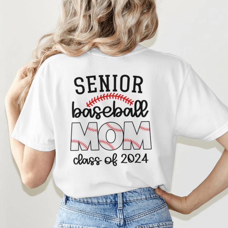 Senior Baseball Mom Class Of 2024 High School College Sports Women's T-Shirt Back Print