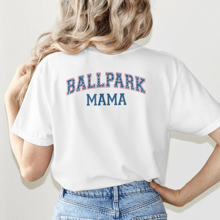 Spring 2024 Season Cute Baseball Mom Ballpark Mama Women's T-Shirt Back Print Spring 2024 Season Cute Baseball Mom Ballpark Mama Women's T-Shirt Back Print