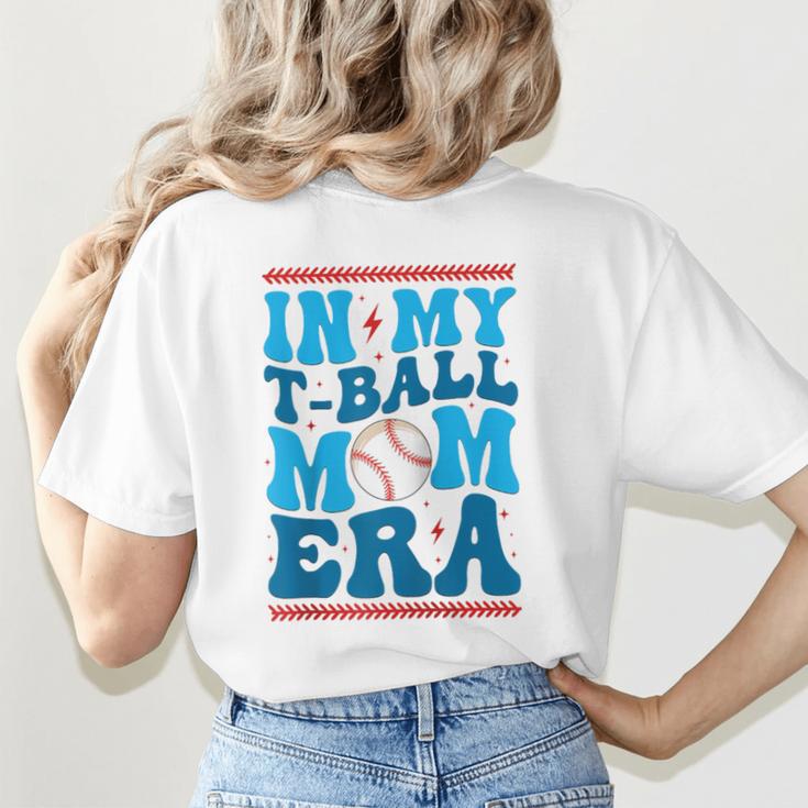 In My T-Ball Mom Era Baseball Mom Groovy Mother's Day Raglan Baseball Tee Women's T-Shirt Back Print In My T-Ball Mom Era Baseball Mom Groovy Mother's Day Raglan Baseball Tee Women's T-Shirt Back Print
