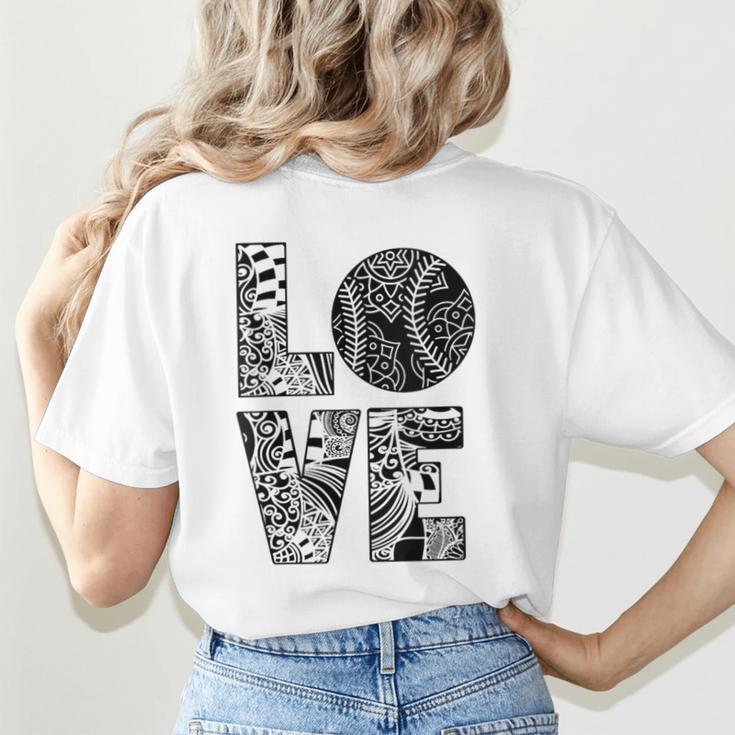 Women's Baseball Softball Baseball Mom LOVE Baseball Women's T-Shirt Back Print Women's Baseball Softball Baseball Mom LOVE Baseball Women's T-Shirt Back Print