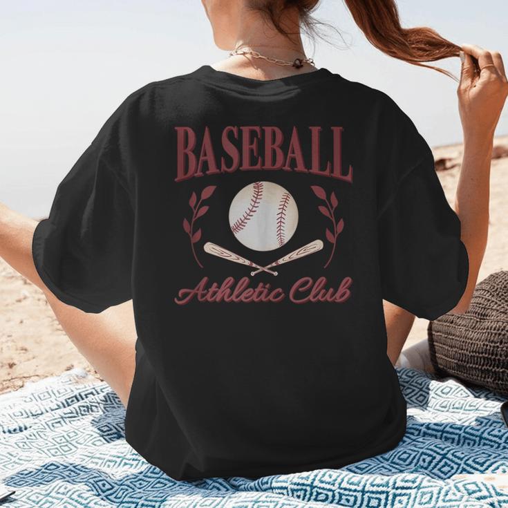 Baseball Athletic Social Club Baseball Mom Trendy Baseball Women's T-Shirt Back Print Baseball Athletic Social Club Baseball Mom Trendy Baseball Women's T-Shirt Back Print