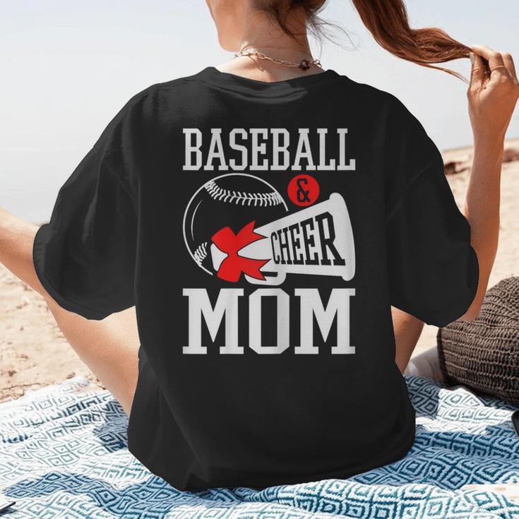 Baseball Cheer Mom Cheerleading Cheerleader Baseball Mom Women's T-Shirt Back Print