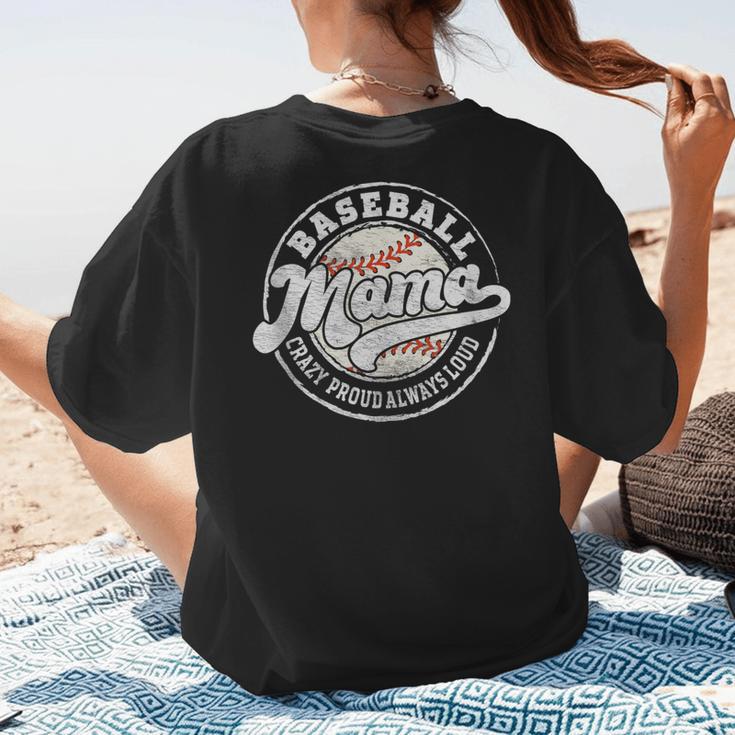 Baseball Mama Baseball Mom Matching Family Crazy Proud Women's T-Shirt Back Print Baseball Mama Baseball Mom Matching Family Crazy Proud Women's T-Shirt Back Print