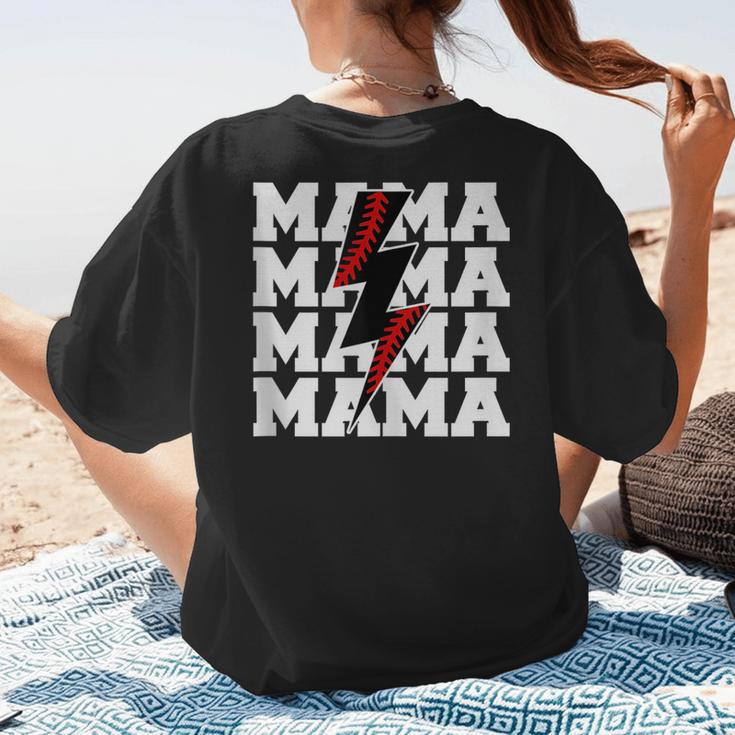 Baseball Mama Baseball Mom Women's T-Shirt Back Print
