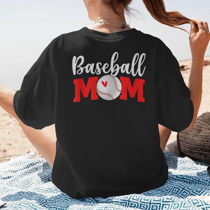 Baseball Mom Cute Letter Print Women Cute Mother's Day Women's T-Shirt Back Print