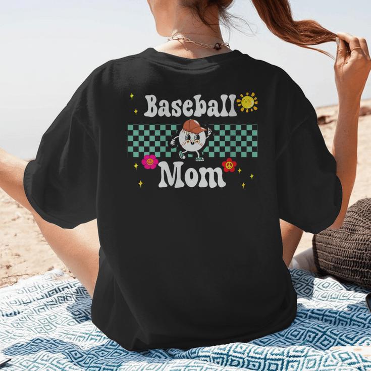 Baseball Mom Cute Retro Look Mothers Will Love Women's T-Shirt Back Print Baseball Mom Cute Retro Look Mothers Will Love Women's T-Shirt Back Print