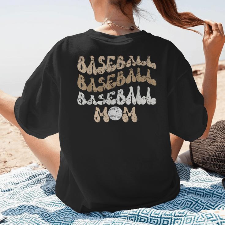 Baseball Mom Distressed Vintage Sports Player Calls Me Mom Women's T-Shirt Back Print Baseball Mom Distressed Vintage Sports Player Calls Me Mom Women's T-Shirt Back Print