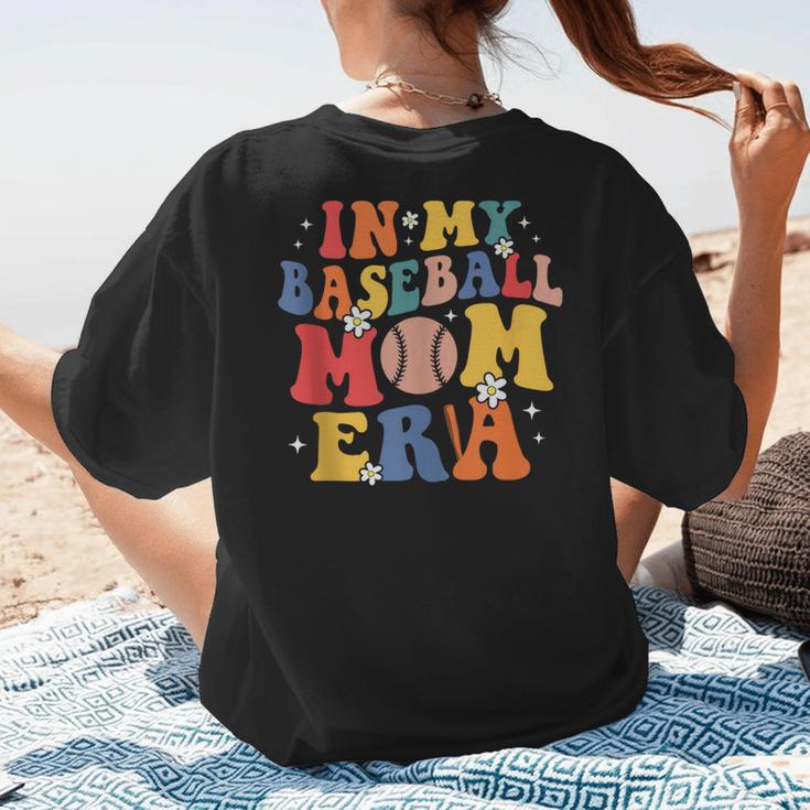 In My Baseball Mom Era Cute Mommy Groovy Women's T-Shirt Back Print In My Baseball Mom Era Cute Mommy Groovy Women's T-Shirt Back Print
