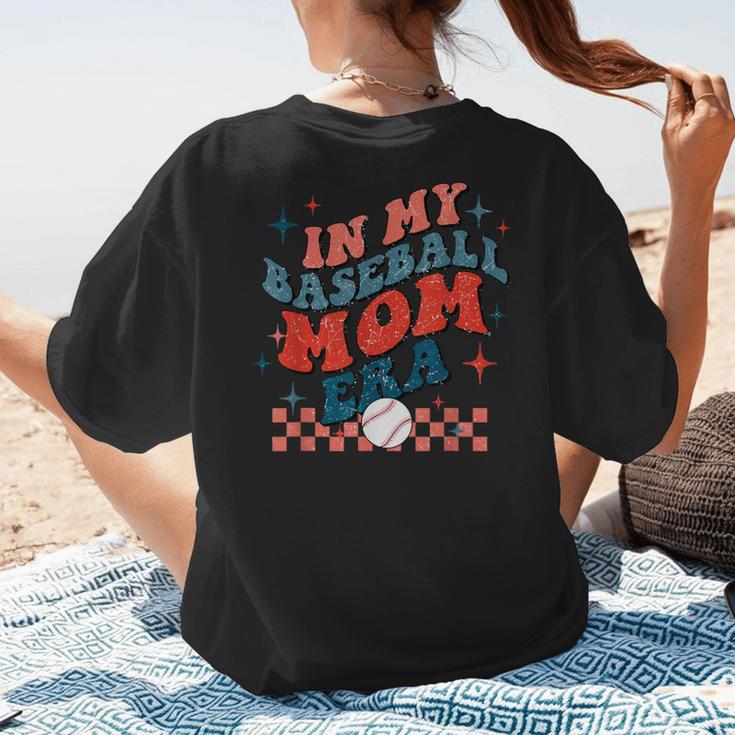 In My Baseball Mom Era Groovy Mom Baseball Mama Mother's Day Women's T-Shirt Back Print In My Baseball Mom Era Groovy Mom Baseball Mama Mother's Day Women's T-Shirt Back Print